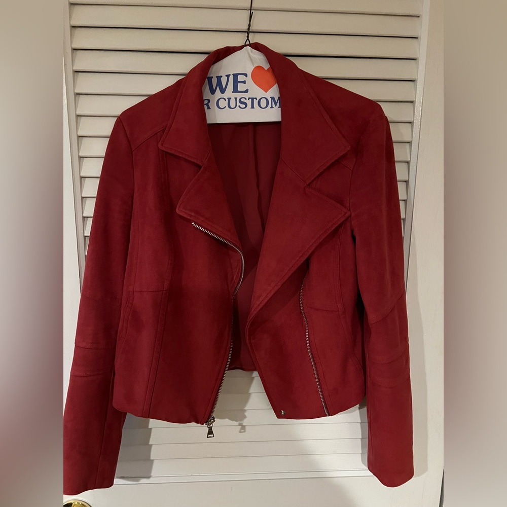 Express Faux Suede Moto Jacket